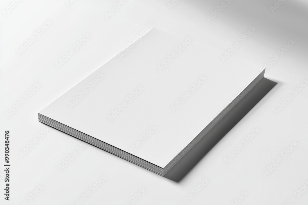 Paper A4 Mockup on White Background created with Generative AI Paper A4 Mockup on White Background created with Generative AI