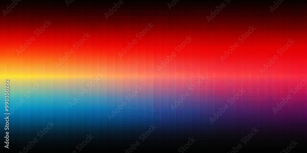 Obraz premium Abstract Red, Orange, Yellow, Blue, Purple Gradient Background with Subtle Grid Pattern