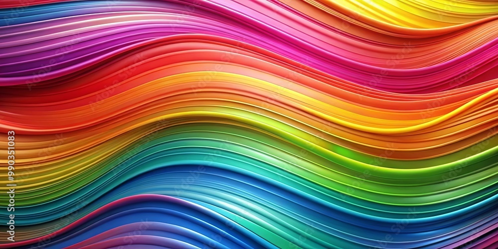 Abstract Rainbow Wavy Lines Flowing Seamlessly, Creating a Vibrant and Energetic Visual Experience Abstract Rainbow Wavy Lines Flowing Seamlessly, Creating a Vibrant and Energetic Visual Experience