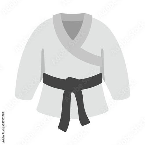 Martial Arts Uniform vector isolated icon. Karate, judo kimono emoji illustration. Martial Arts Uniform vector isolated emoticon