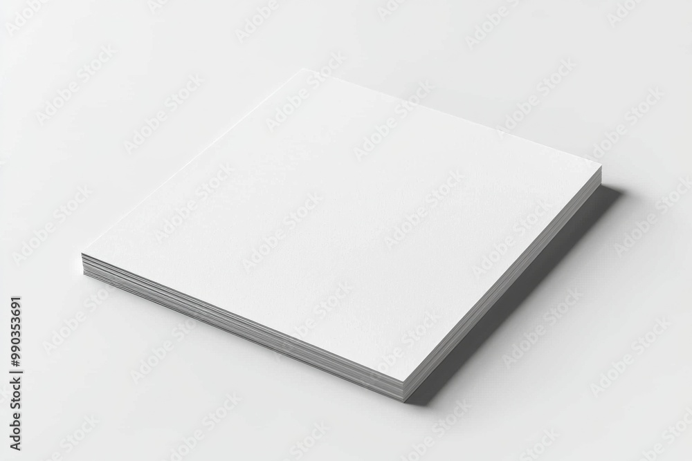 Paper A4 Mockup on White Background created with Generative AI Paper A4 Mockup on White Background created with Generative AI