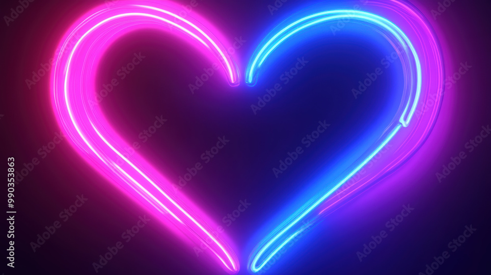 Speeding Neon Lines Shaping a Heart Speeding Neon Lines Shaping a Heart