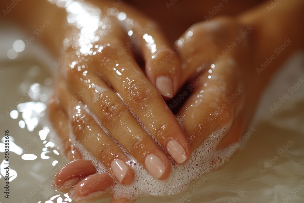 Close Up of Soapy Hands Close Up of Soapy Hands