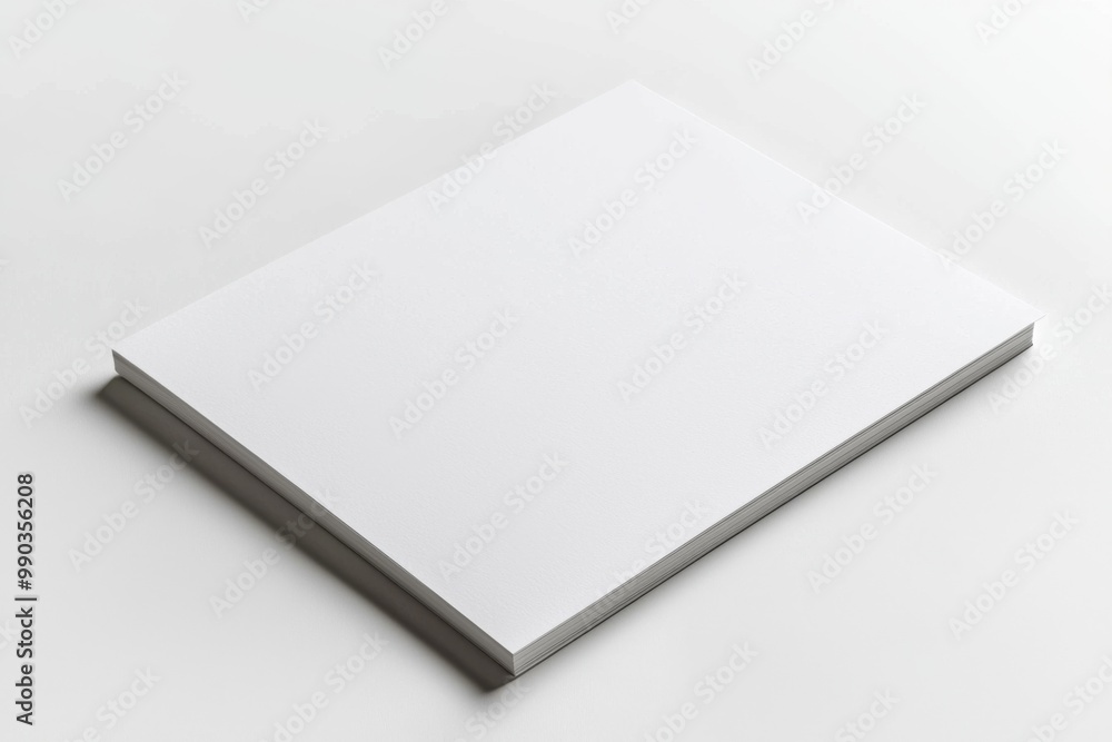 Paper A4 Mockup on White Background created with Generative AI