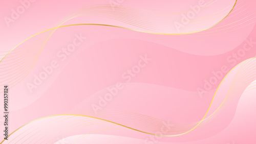 Elegant pink luxury background. Pink beauty dynamic wallpaper with wave shapes. Template banner background for beauty products, sales, ads, pages, events, web, and others
