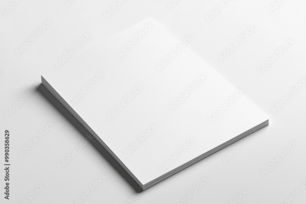 Paper A4 Mockup on White Background created with Generative AI Paper A4 Mockup on White Background created with Generative AI