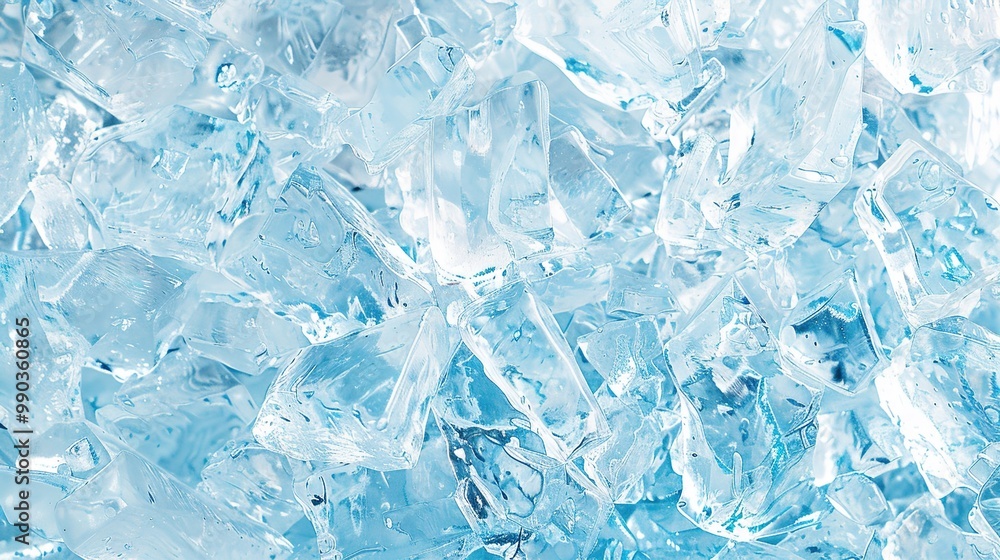 Blue ice texture background with geometric shapes Blue ice texture background with geometric shapes