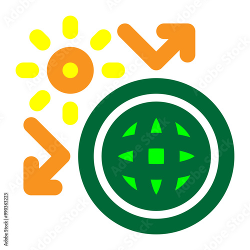 greenhouse effect, greenhouse gases, greenhouse, glasshouse, atmosphere, earth colored outline icon