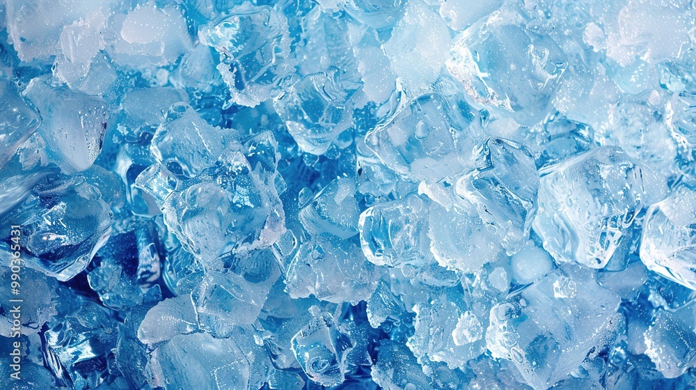 Blue ice texture background with geometric shapes Blue ice texture background with geometric shapes