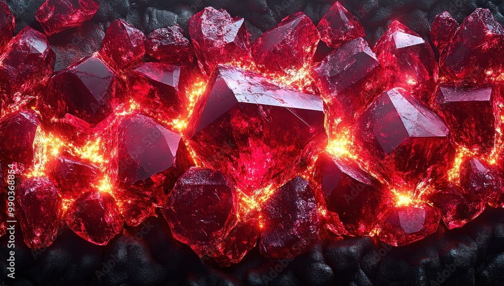 Glowing Red Crystals Glowing Red Crystals