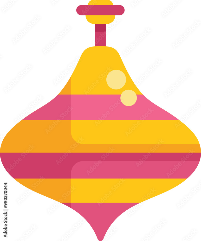 Fototapeta premium Colorful whirligig toy is spinning and balancing on a white background