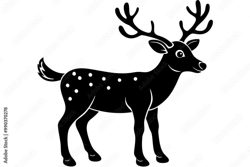 Christmas deer vector, deer silhouette, deer icon
Christmas deer vector, deer silhouette, deer icon