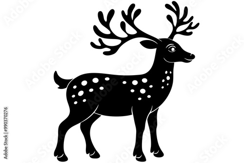 
Christmas deer vector, deer silhouette, deer icon
