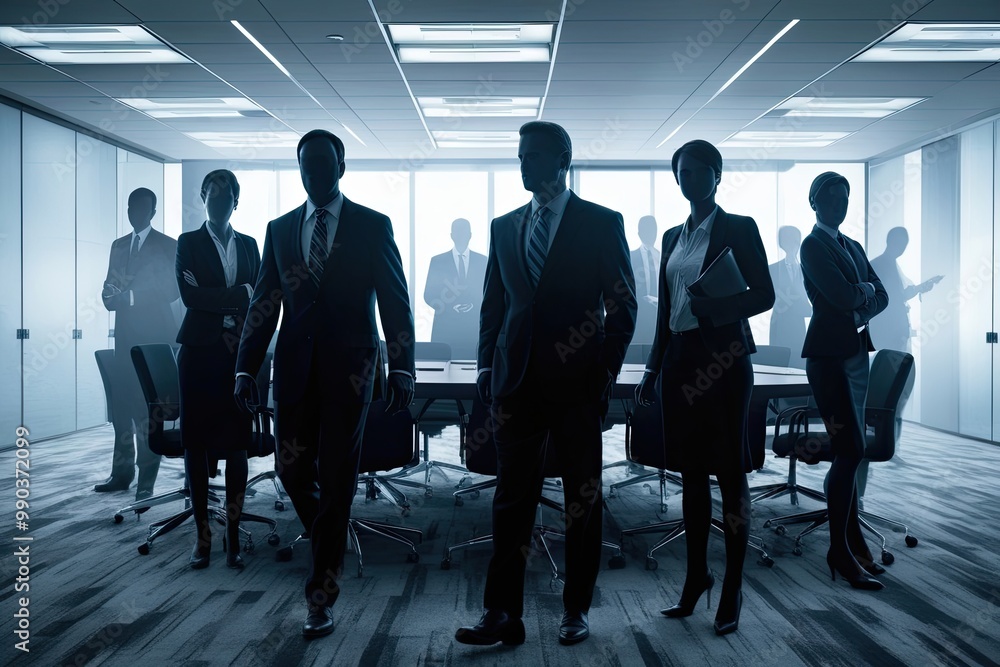 Fototapeta premium Leadership Strategies in Ambiguous Office Settings for Effective Planning and Collaboration