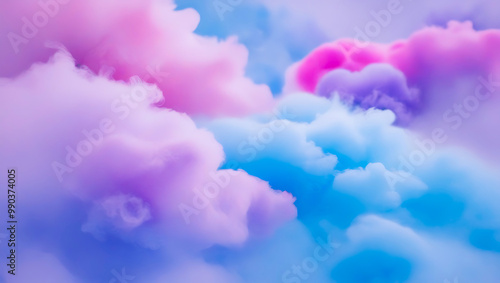 A soft abstract background with pink and rainbow hues featuring delicate bokeh effects, feather-like textures, and a watercolor design, evoking the beauty of nature and the softness of a fluffy boa