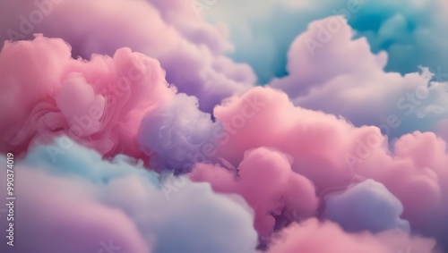 A soft abstract background with pink and rainbow hues featuring delicate bokeh effects, feather-like textures, and a watercolor design, evoking the beauty of nature and the softness of a fluffy boa