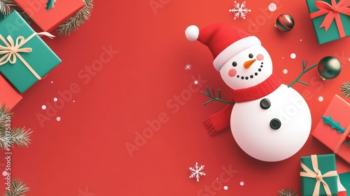 Fun Christmas Flier with Gifts and Blank Text Area