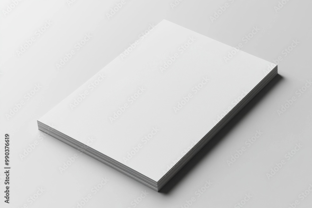 Paper A4 Mockup on White Background created with Generative AI Paper A4 Mockup on White Background created with Generative AI