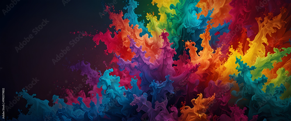 Fototapeta premium abstract colorful background with paint