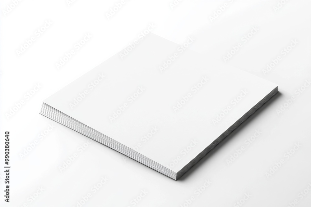 Paper A4 Mockup on White Background created with Generative AI Paper A4 Mockup on White Background created with Generative AI