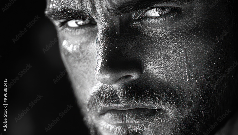 Close-up Portrait of a Determined Man Close-up Portrait of a Determined Man