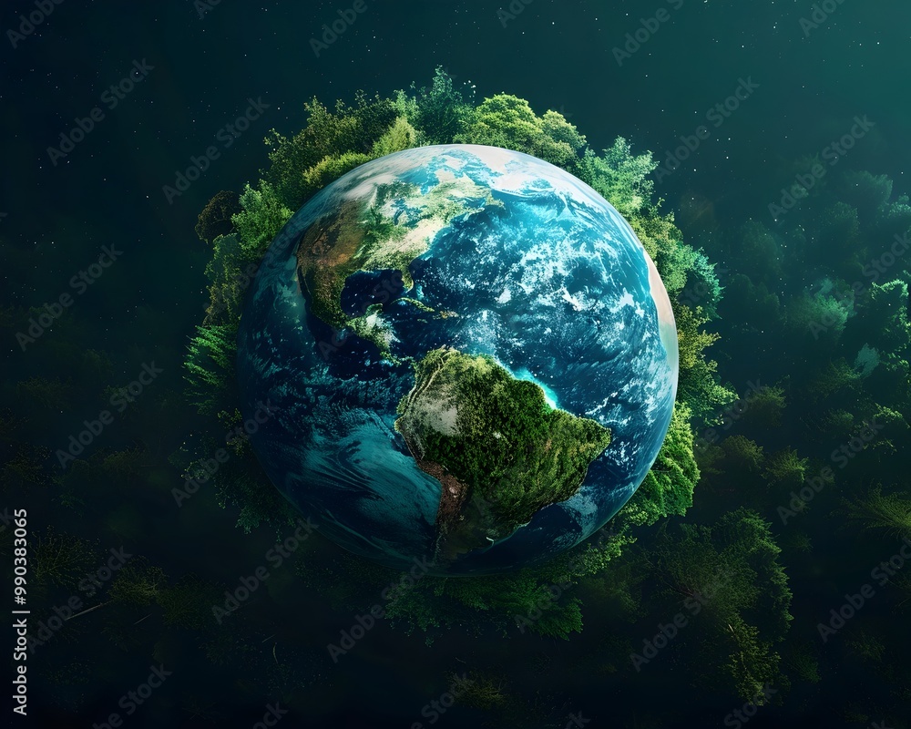 Fototapeta premium Lush Global Wilderness Showcasing the Unspoiled Beauty of Planet Earth