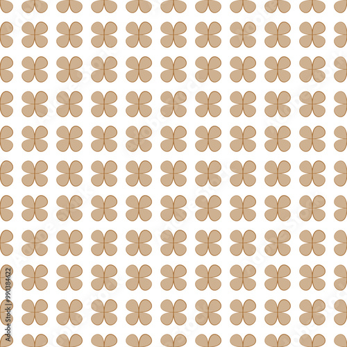 seamless pattern with brown floral