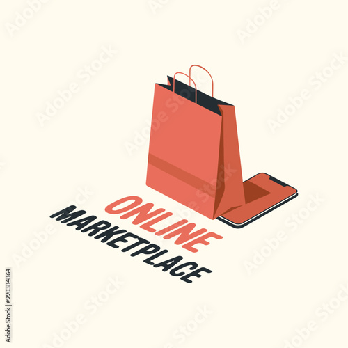 Online Marketplace Business Banner Strategies for Growth and Innovation Marketing Brochure Flyer Background Logo Presentation Typography Text Template