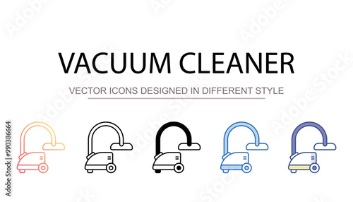 Vacuum cleaner icon design with white background stock illustration