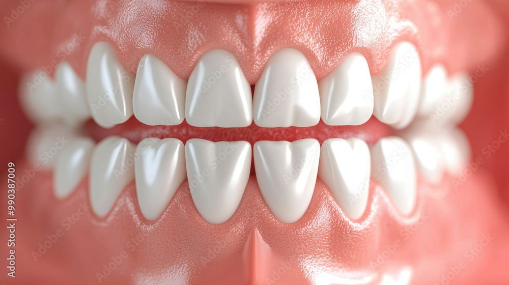 Obraz premium Close-Up of Healthy Human Teeth and Gums