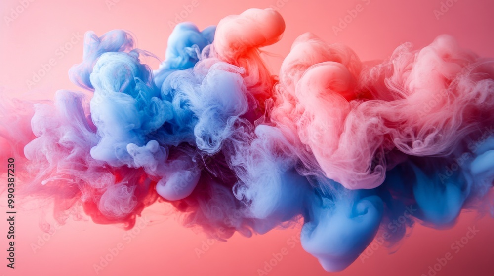 Abstract Swirling Colors: Blue and Red Ink in Water Abstract Swirling Colors: Blue and Red Ink in Water