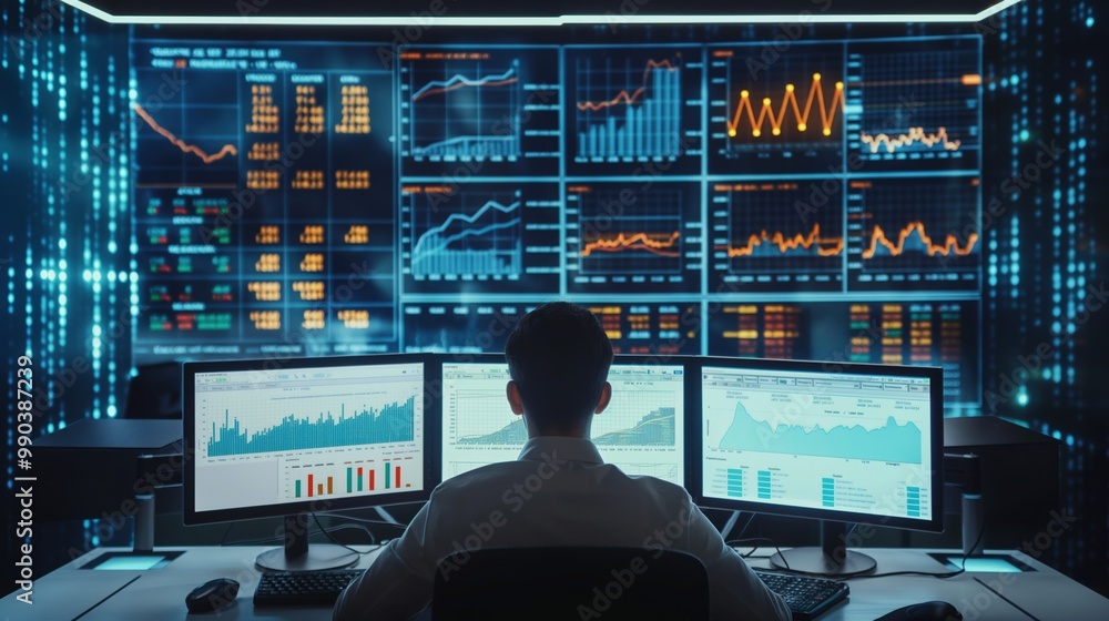Focused Trader Analyzing Dynamic Stock Market Data Focused Trader Analyzing Dynamic Stock Market Data
