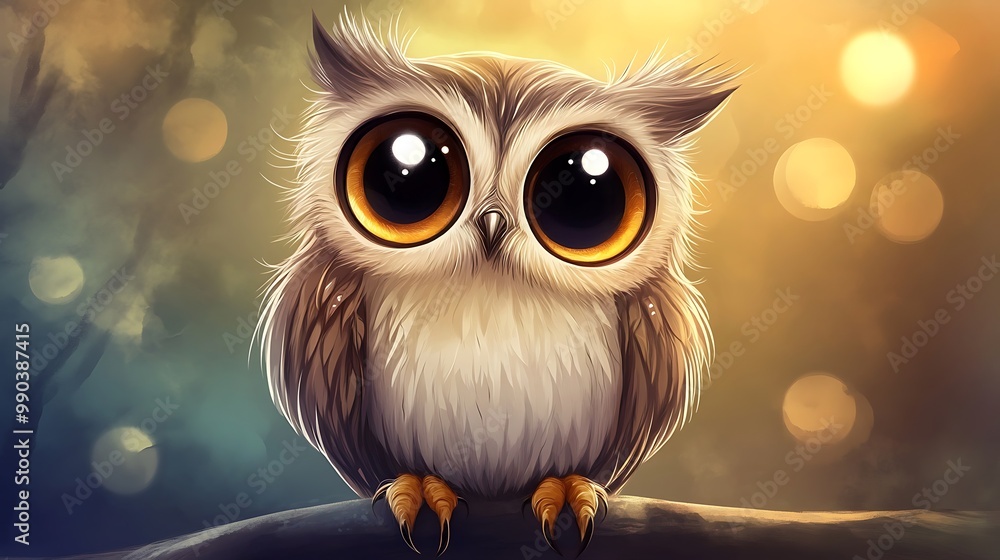 Obraz premium Cute Owl in a Forest