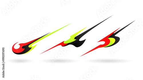 Speed graphic wave decoration elements vector background