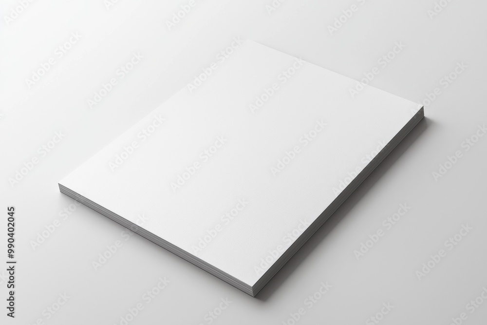 Paper A4 Mockup on White Background created with Generative AI Paper A4 Mockup on White Background created with Generative AI