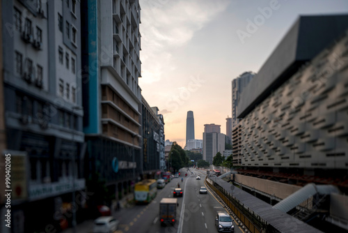 Canvas Print Urban view of Kuala Lumpur City in the morning