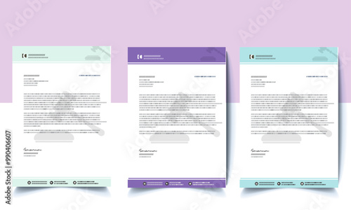 Letterhead of law concept Multicolored Design Template