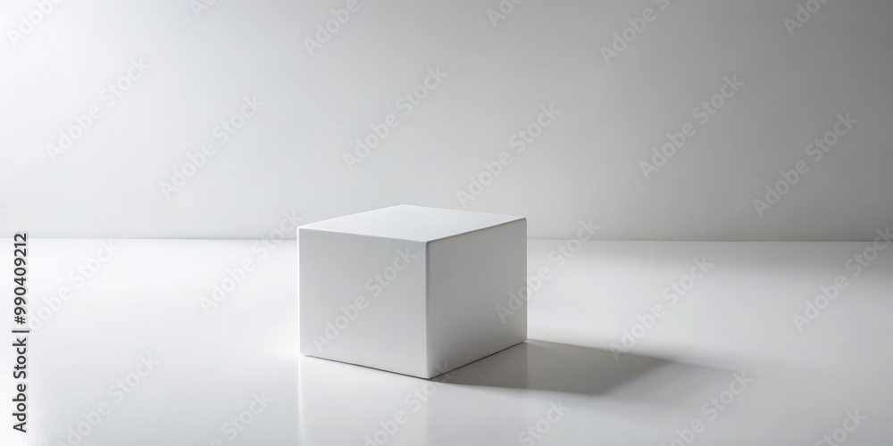 Minimalist Cube on White Background, Monochromatic, Simple, Geometric, Product Display, White Cube, Minimalist Photography Minimalist Cube on White Background, Monochromatic, Simple, Geometric, Product Display, White Cube, Minimalist Photography