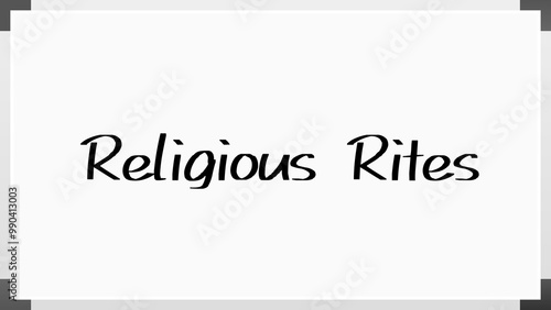 Religious Rites のホワイトボード風イラスト