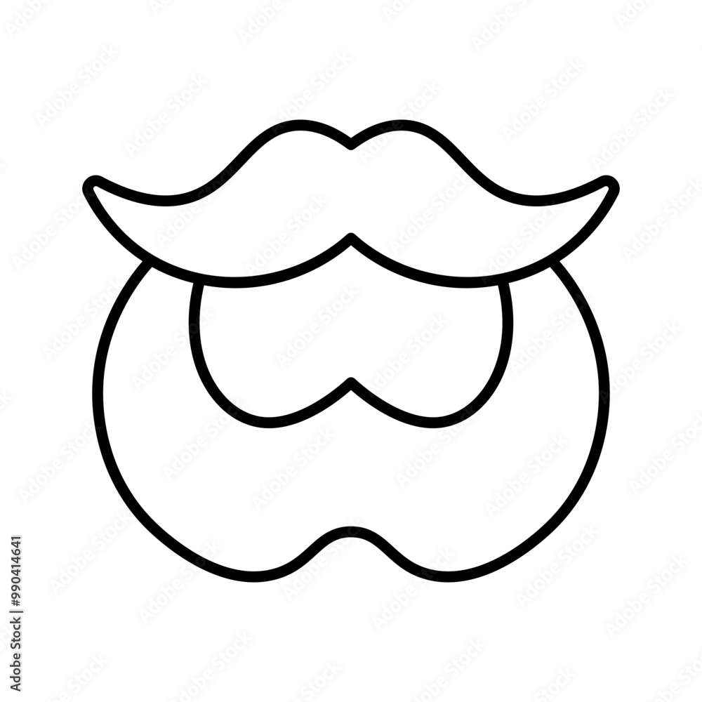 beard line icon beard line icon