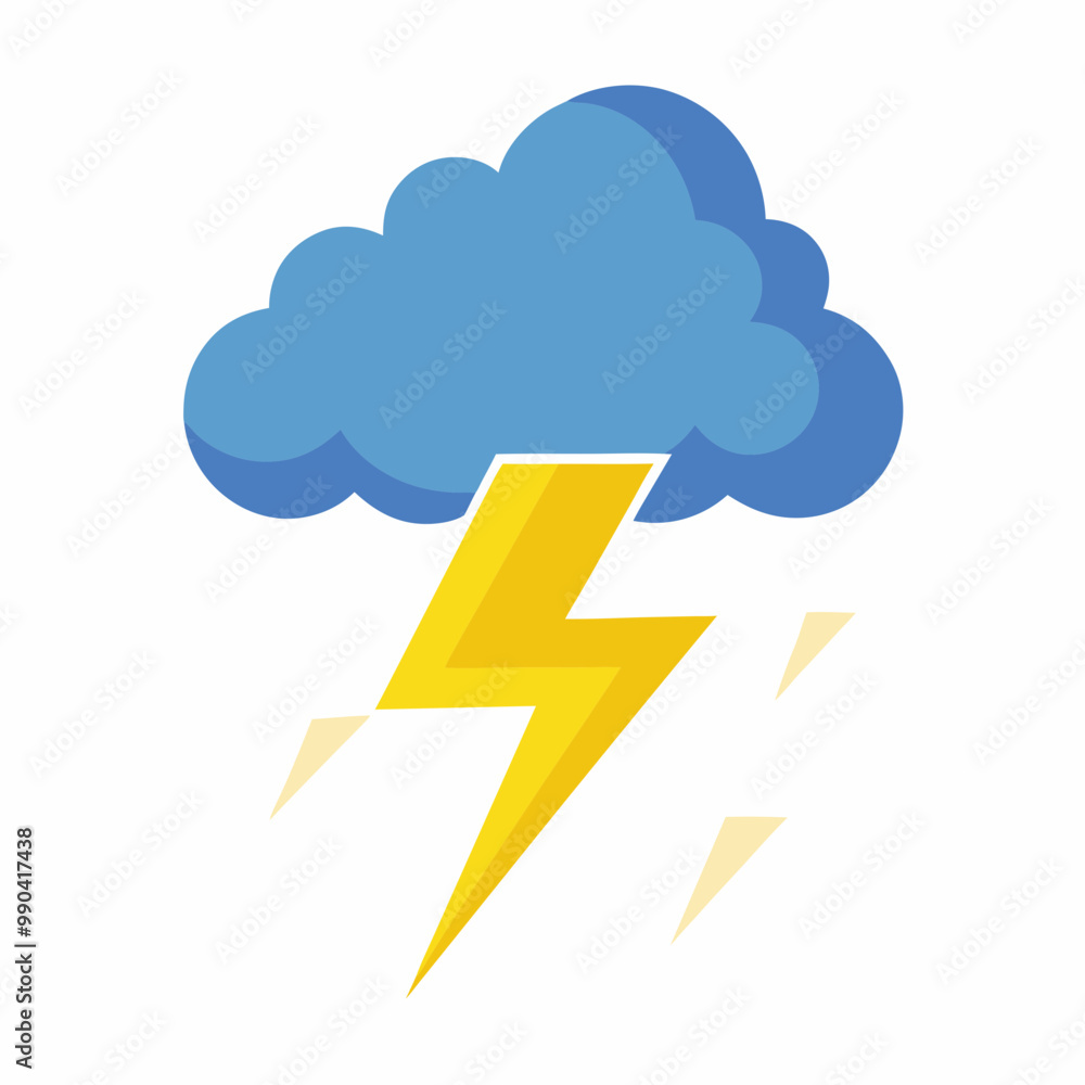 Cloud and Thunder Illustration Clipart Vector Cloud and Thunder Illustration Clipart Vector