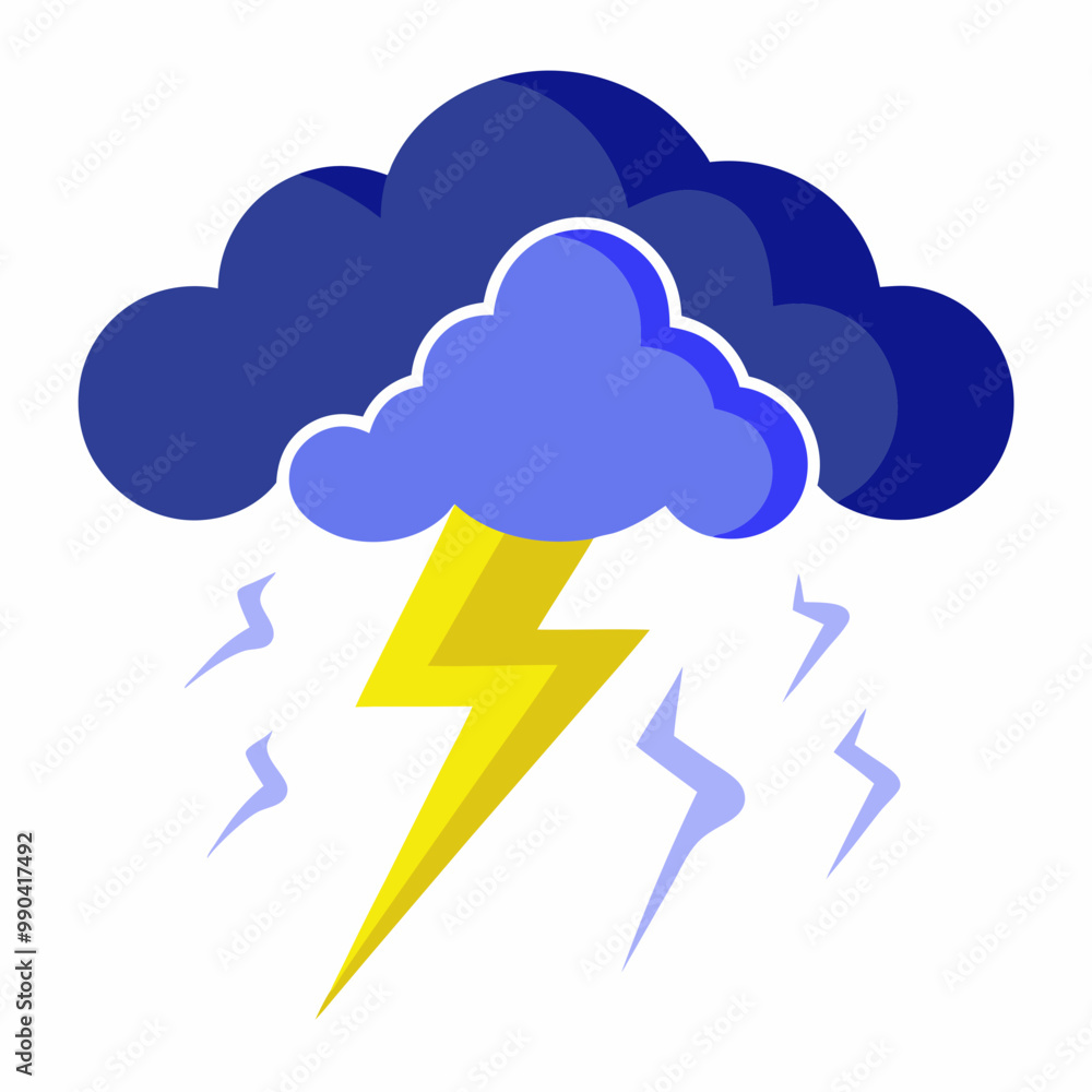Cloud and Thunder Illustration Clipart Vector Cloud and Thunder Illustration Clipart Vector