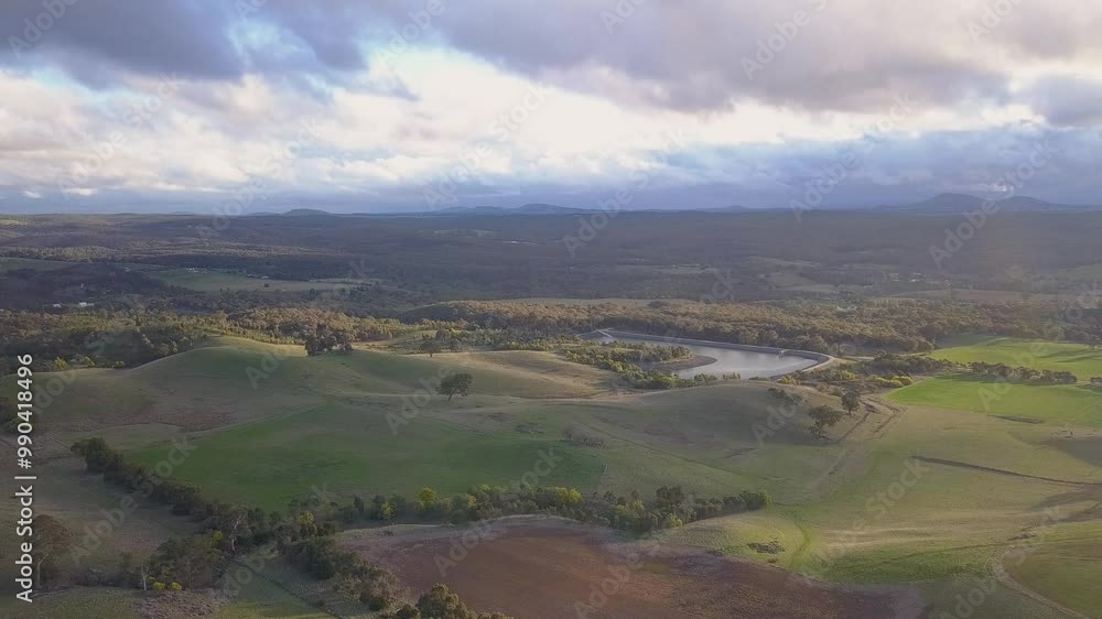 Farming Australia - Wheat Barley Canola Crops - Aerial View of Farmland Farming Australia - Wheat Barley Canola Crops - Aerial View of Farmland