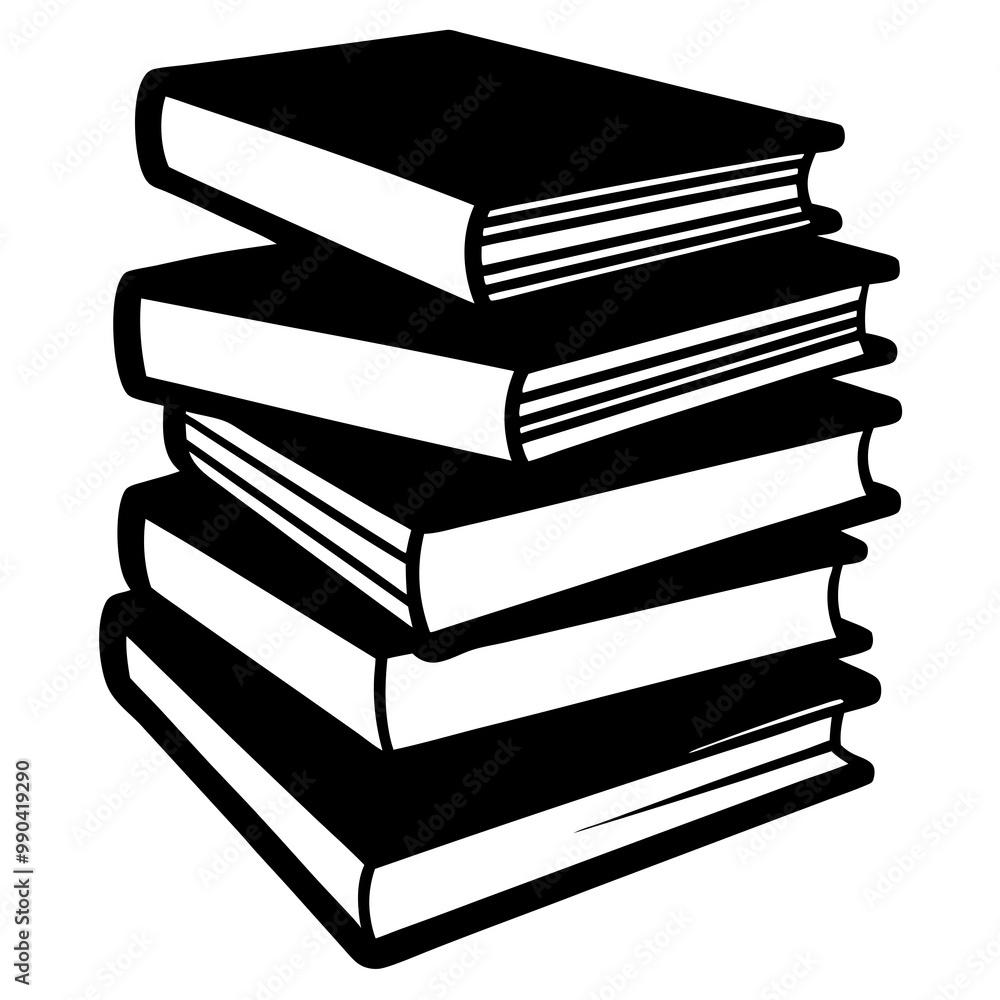 Book stack png transparent background illustrarion. Black icon Book stack png transparent background illustrarion. Black icon