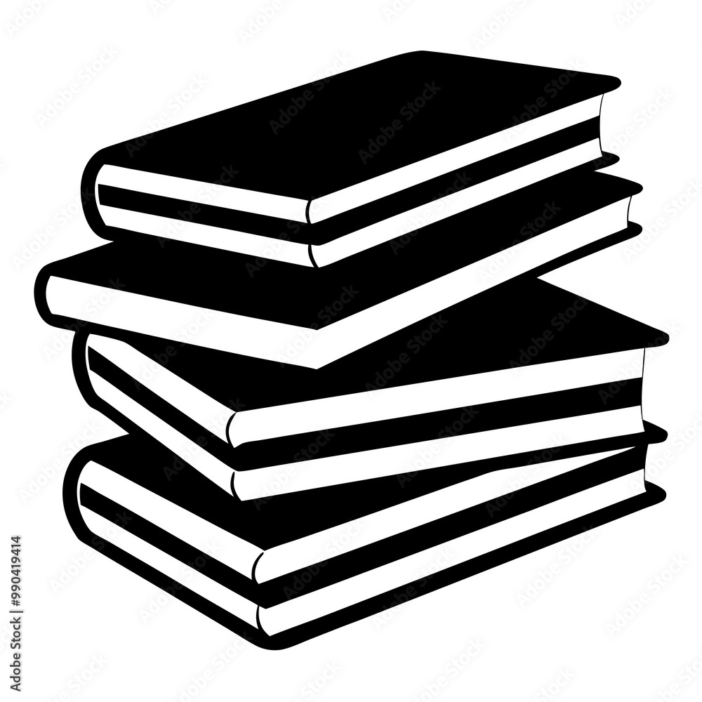 Book stack png transparent background illustrarion. Black icon Book stack png transparent background illustrarion. Black icon