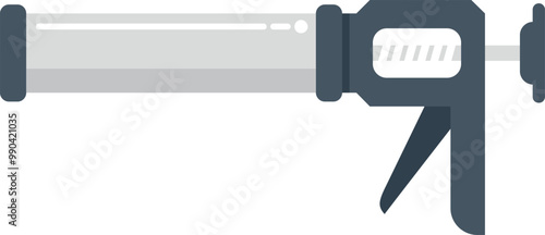 Professional caulking gun is used for applying sealant or adhesive