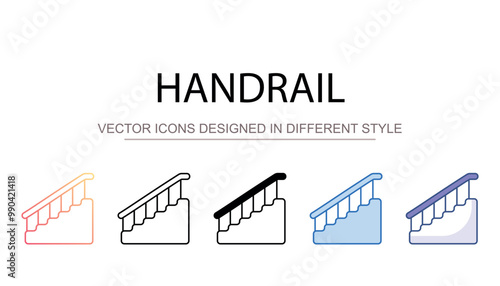 Handrail icon design with white background stock illustration