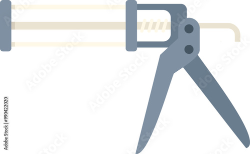 Construction glue gun applying silicone or sealant for repair work