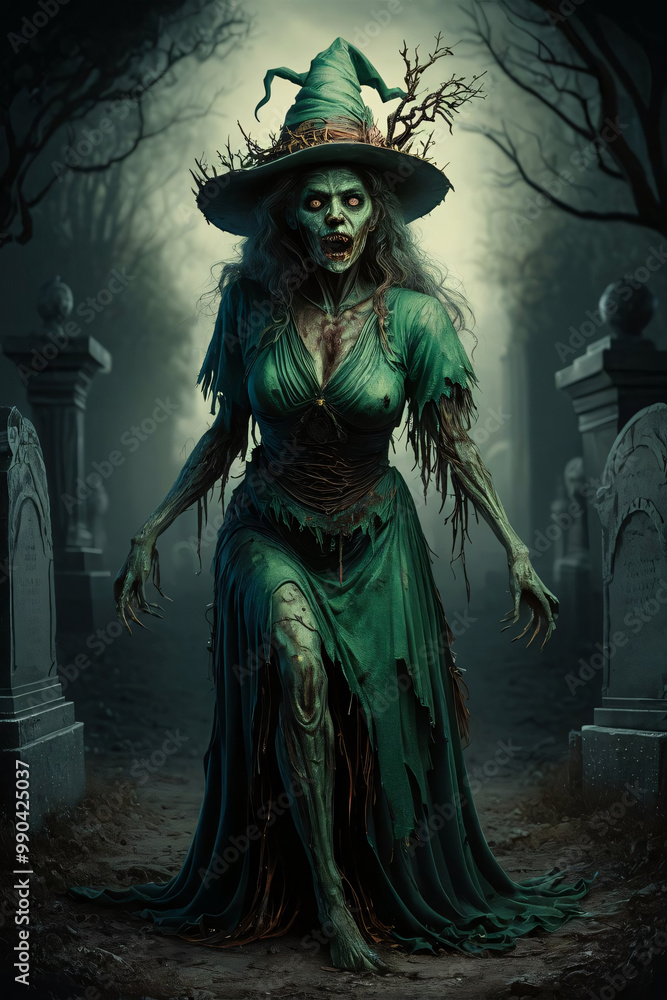 green witch for halloween green witch for halloween