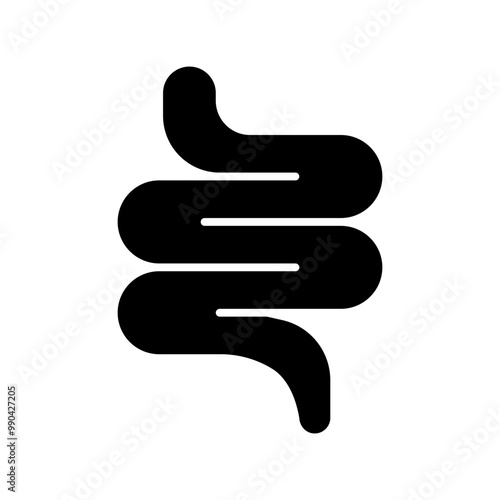 intestine glyph icon